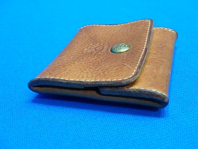 (nk11-25-0528)　イルビゾンテ　IL BISONTE　レザー　革　コインケース　財布　小銭入れ　茶系　中古