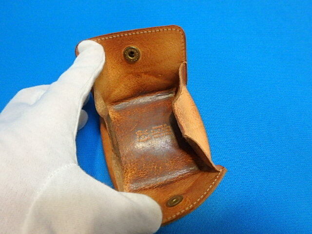 (nk11-25-0528)　イルビゾンテ　IL BISONTE　レザー　革　コインケース　財布　小銭入れ　茶系　中古