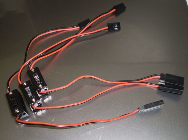★受信機(jī)電源スイッチ (3個(gè)）フタバタイプ 2線タイプ