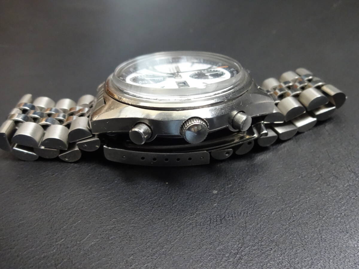 セイコー　SEIKO　６１３８－８０２０　パンダ　クロノグラフ　自動巻き　希少　レア　白文字盤　レトロ_画像7