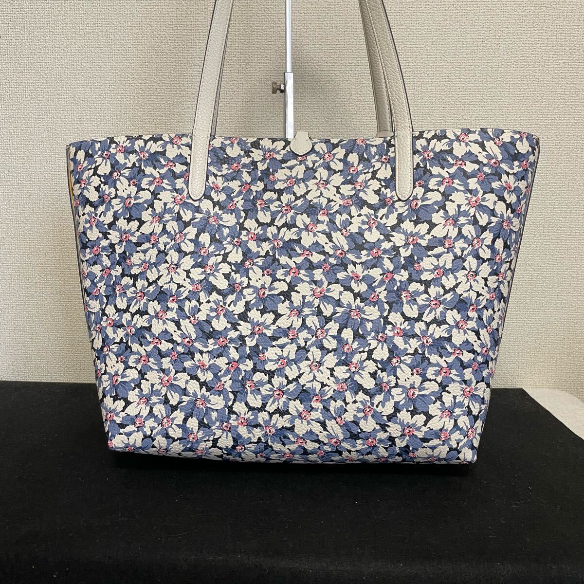 セールRalph Laurenフローラル柄ポーチ付きリバーシブルトート 1円スタート! 未使用保管品 Ralph Lauren ラルフローレン