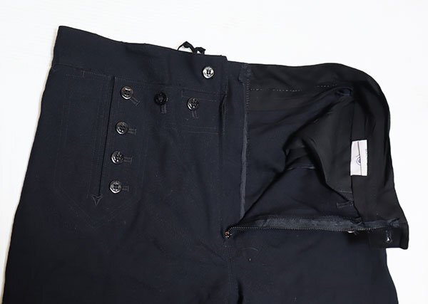 MP13米軍実物USNデットストック未使用セーラーパンツパンツ33ミリタリーパンツ黒系ウールパンツ80’SビンテージTROUSERSフレアー/オールド