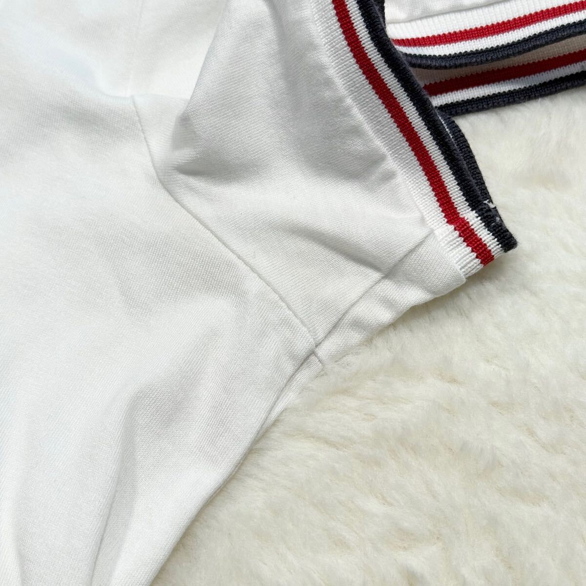 メンズXL/■ MONCLER モンクレール トップス カットソー Tシャツ 半袖 クールネック 胸ポケット 袖ブランドロゴ ワッペン トリコロール 