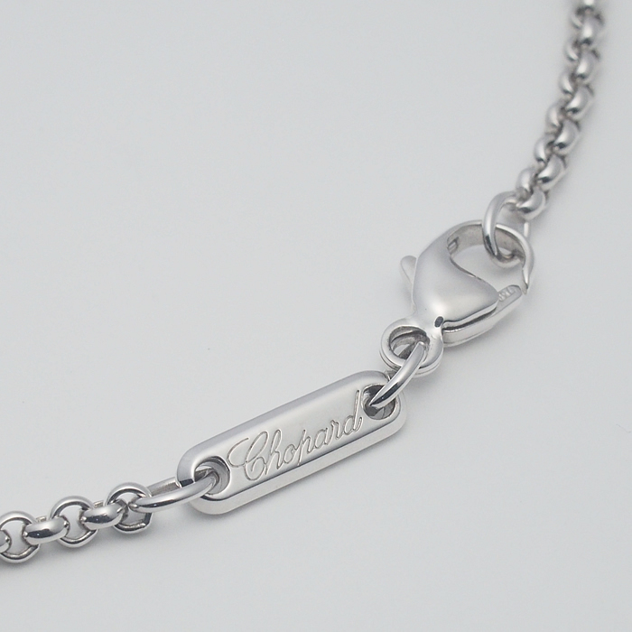 音羽屋■ ショパール Chopard ハッピーダイヤモンド ネックレス K18WG 仕上済【中古】