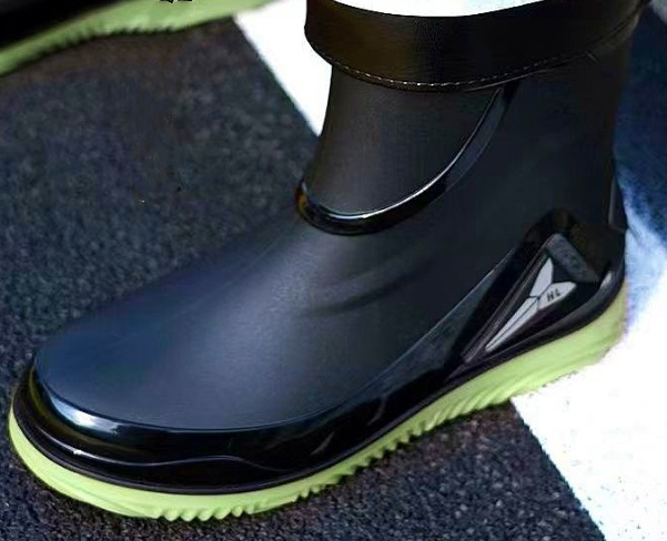  новый распродажа резиновые сапоги мужской Schott длина влагостойкая обувь сезон дождей водонепроницаемый . скользить уличный рабочая обувь чёрный зеленый /25.5cm