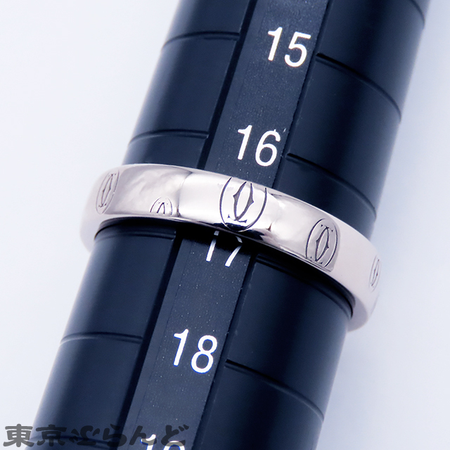 103018898 カルティエ CARTIER ハッピーバースデーリング B4050900 ホワイトゴールド K18WG 17號(hào)相當(dāng) 57 リング?指輪 レディース 仕上済