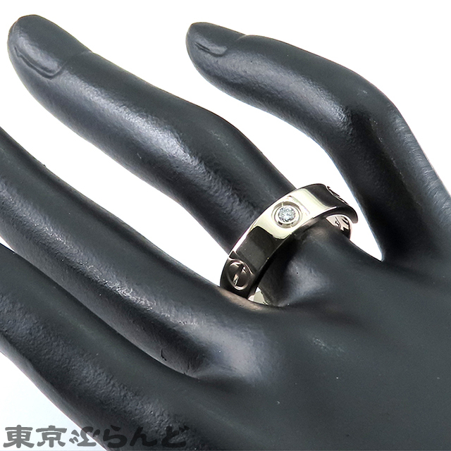101768899 カルティエ CARTIER ラブリング ホワイトゴールド K18WG ダイヤモンド #56 15.5號(hào)相當(dāng) クラシック 3PD 指輪 ユニセックス 仕上済