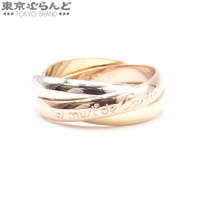 101795544 カルティエ CARTIER トリニティ スリーカラーゴールド K18YG K18WG K18PG 13.5號(hào)相當(dāng) 54 リング?指輪 ユニセックス 仕上済