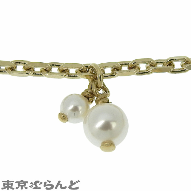 101768019 シャネル CHANEL ココマーク アンクレット A22V シャンパン メタル フェイクパール アンクレット レディース