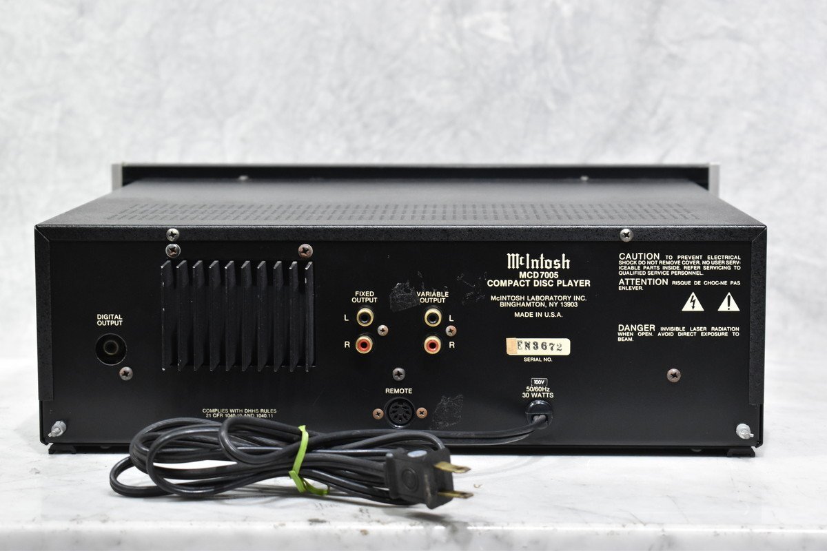 【J】McIntosh MCD7005 CDプレーヤー マッキントッシュ 3106761