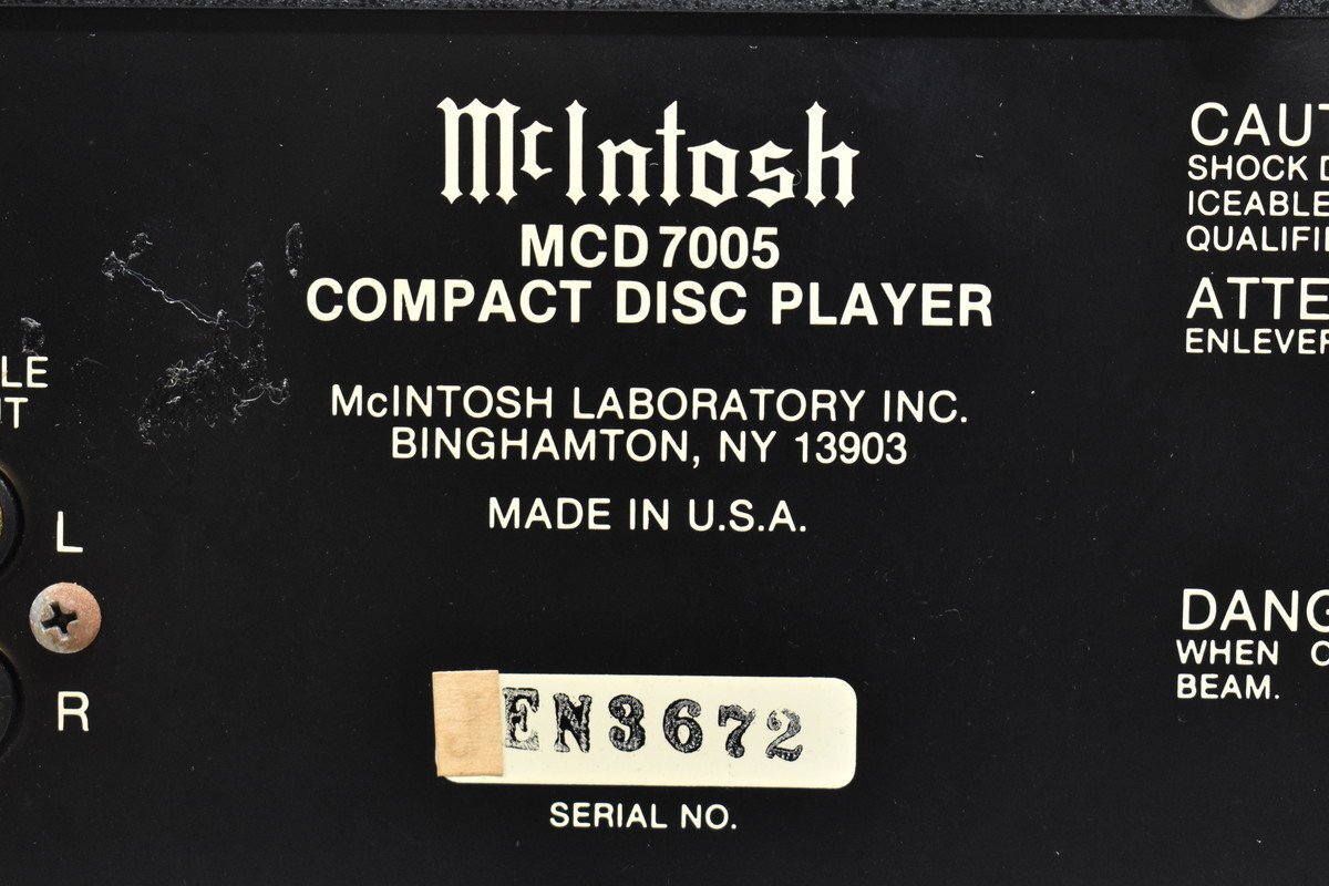 【J】McIntosh MCD7005 CDプレーヤー マッキントッシュ 3106761