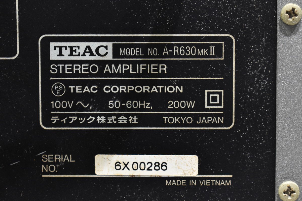 【C】TEAC A-R630MKII プリメインアンプ ティアック 3062218
