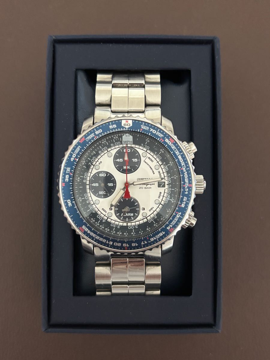 セイコー パイロット アラーム クロノグラフ 200m防水 パイロット アラーム クロノグラフ[SNA413P1] Pilot Alarm