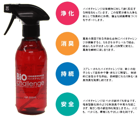 ■2799円～■送料無料！【バイオチャレンジ お試しセット】トイレの臭いも除菌もこれ1本でOK！スプレーボトルと詰替えボトルのお得なセット