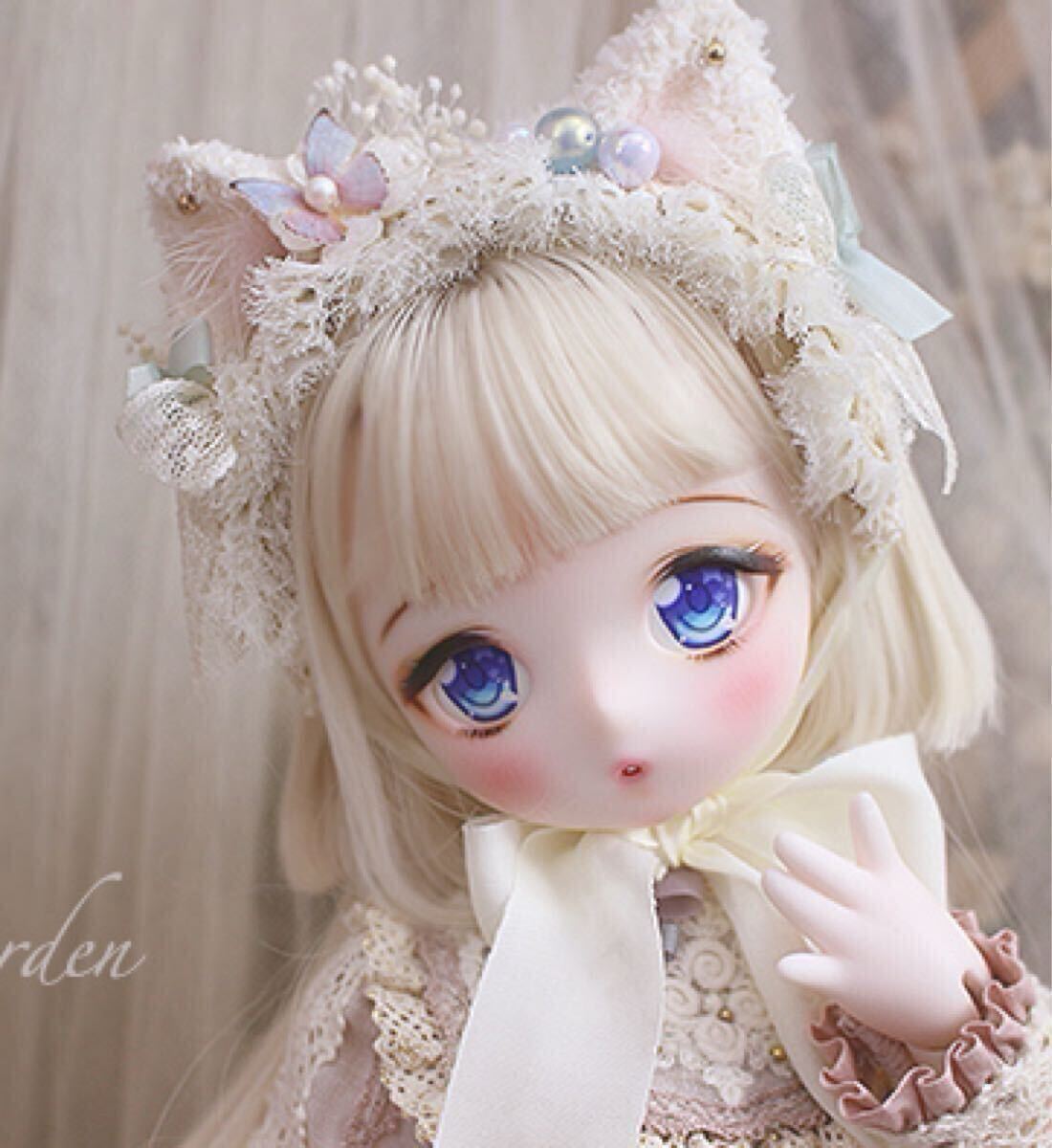 未使用　ディーラー製　ねこみみカチューシャ　ヘッドドレス　SD DD サイズ　ローズガーデン　Rose Garden さま