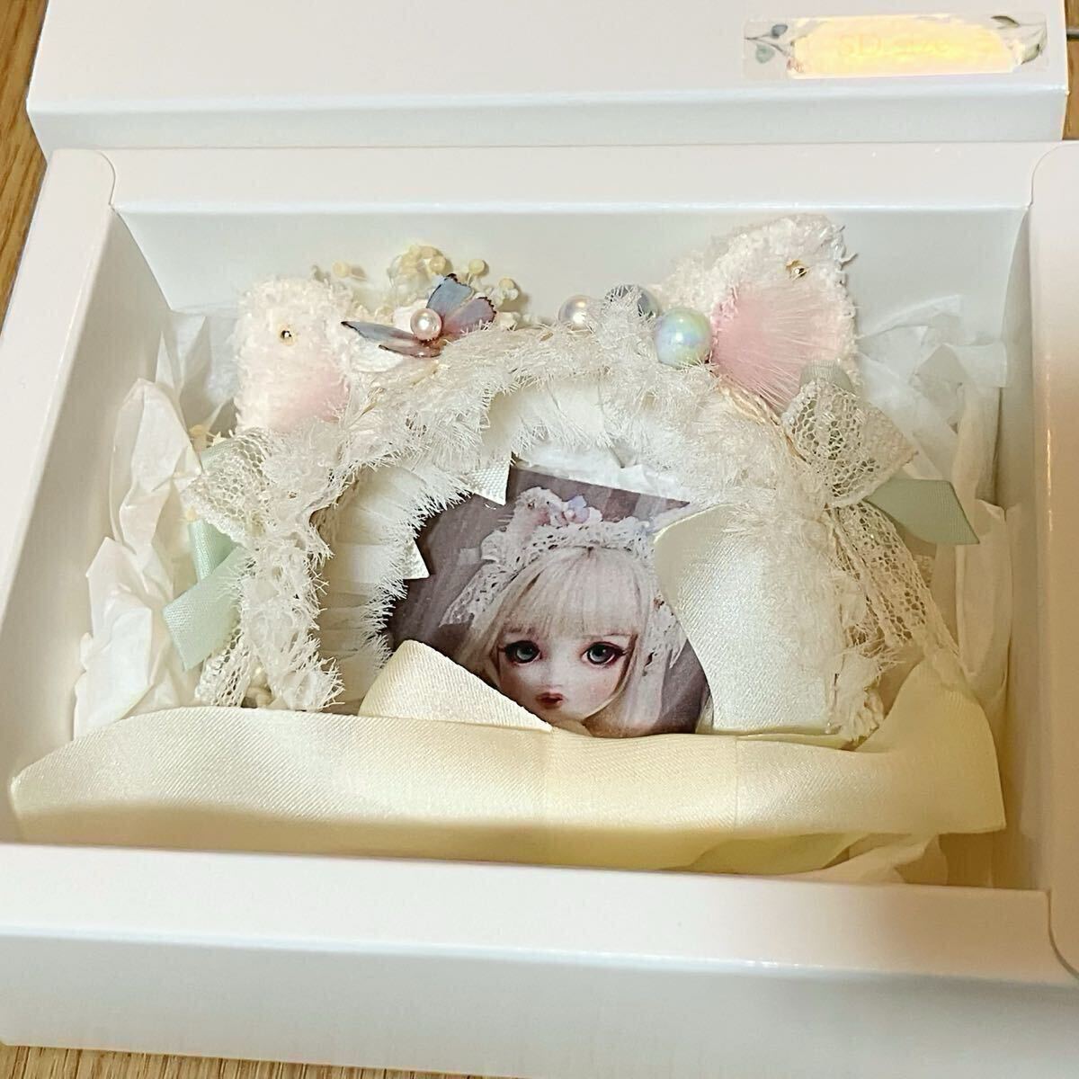 未使用　ディーラー製　ねこみみカチューシャ　ヘッドドレス　SD DD サイズ　ローズガーデン　Rose Garden さま