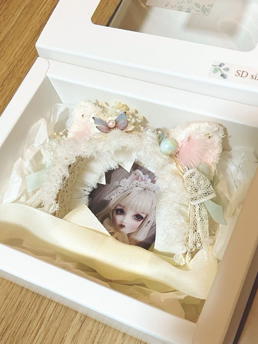 未使用　ディーラー製　ねこみみカチューシャ　ヘッドドレス　SD DD サイズ　ローズガーデン　Rose Garden さま