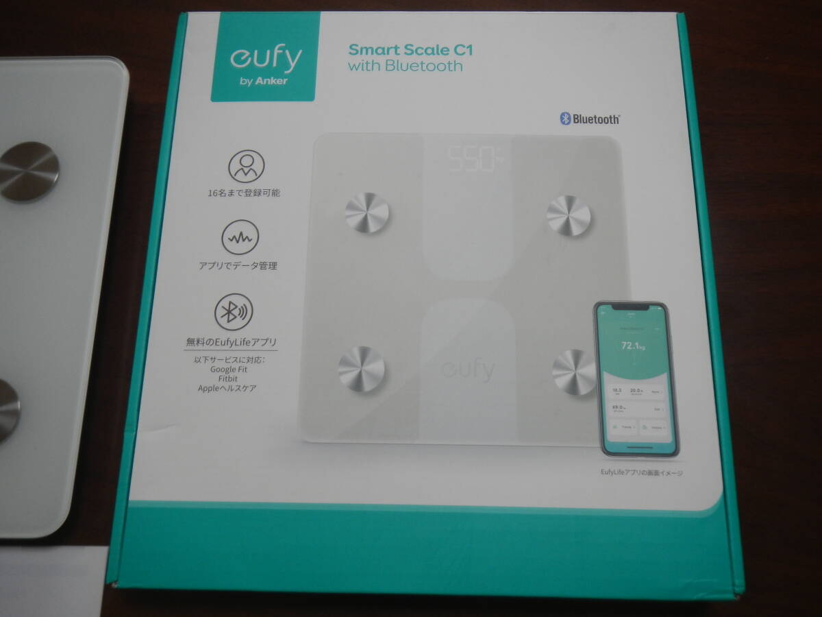 中古美品 Anker Eufy 体重体組成計 Smart Scale C1 アンカー ユーフィ スマートスケールC1 体重計 体脂肪率 基礎代謝量 体脂肪量 内臓脂肪_画像7