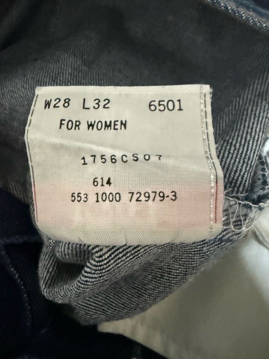 90s★L(fēng)evi's リーバイス　501 W28L32 デニムパンツ ジーンズ ジーパン ボトムス　USA制 濃紺　レディース