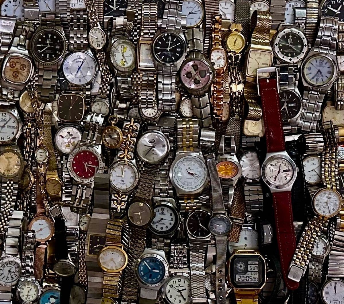 約150點 セイコー?シチズン?カシオ 海外ブランド他 SEIKO?CITIZEN?CASIO 大量腕時計 まとめ売り 部品取り用　ジャンク品、 A-3