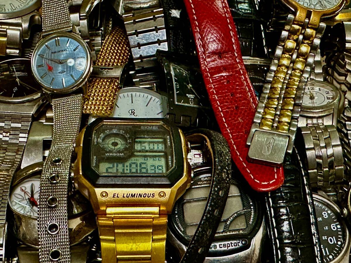 約150點 セイコー?シチズン?カシオ 海外ブランド他 SEIKO?CITIZEN?CASIO 大量腕時計 まとめ売り 部品取り用　ジャンク品、 A-3