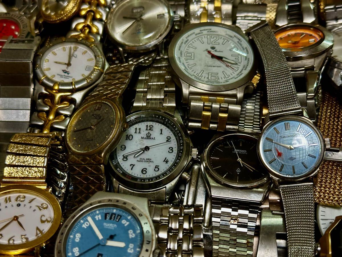 約150點 セイコー?シチズン?カシオ 海外ブランド他 SEIKO?CITIZEN?CASIO 大量腕時計 まとめ売り 部品取り用　ジャンク品、 A-3