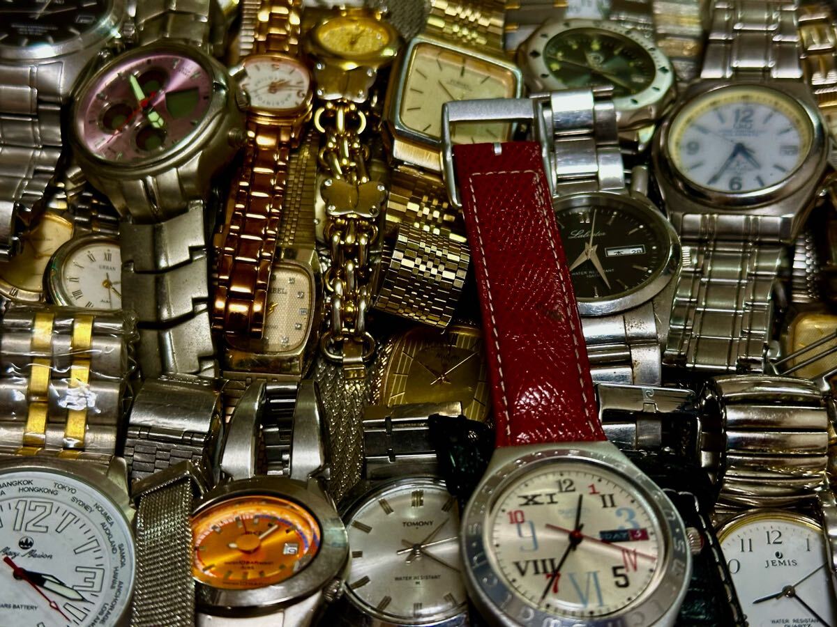 約150點 セイコー?シチズン?カシオ 海外ブランド他 SEIKO?CITIZEN?CASIO 大量腕時計 まとめ売り 部品取り用　ジャンク品、 A-3