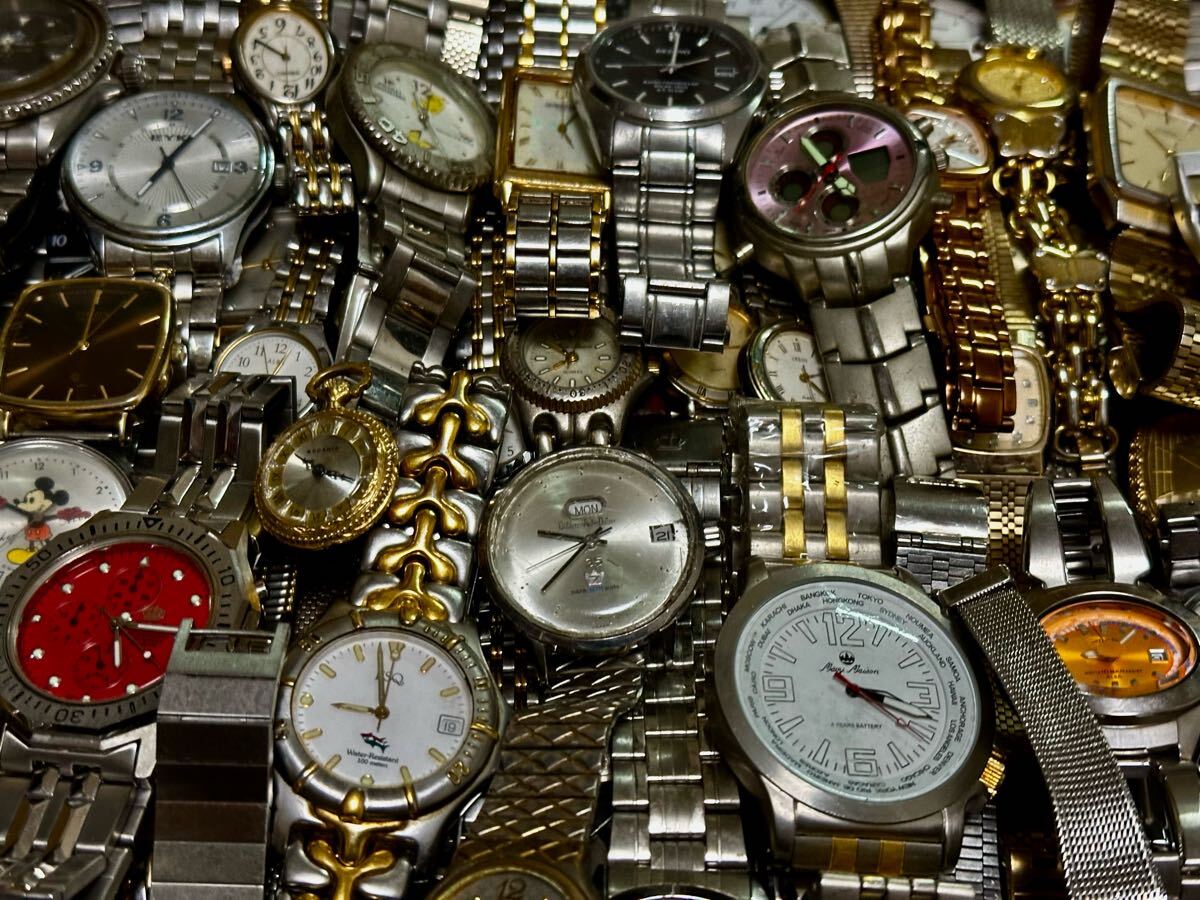 約150點 セイコー?シチズン?カシオ 海外ブランド他 SEIKO?CITIZEN?CASIO 大量腕時計 まとめ売り 部品取り用　ジャンク品、 A-3