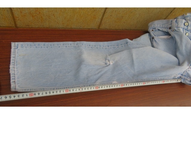 KZ☆リーバイス　Levi's レディース　デニム　ジーパン ダメージ　薄紺　ボタンフライ ◎現状品_画像8