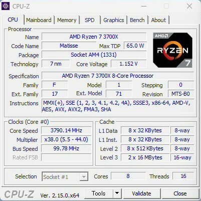 ■□■【AMD】Ryzen 7 3700X BOX (AM4) ■□■