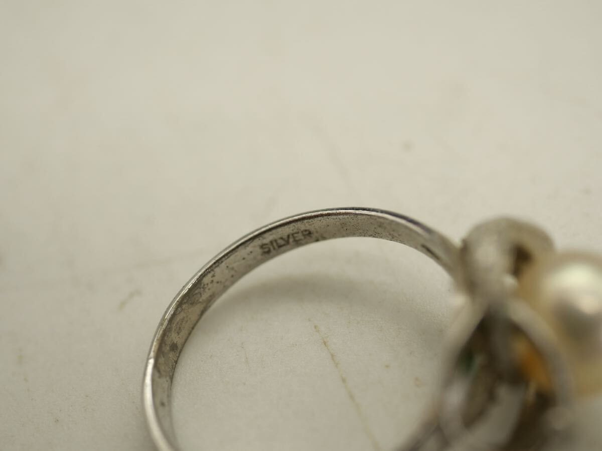 【D26】全て SILVER シルバー 刻印あり 真珠 パール パール系 指輪 リング ヴィンテージ アクセサリー 大量 まとめ売り まとめ TIA