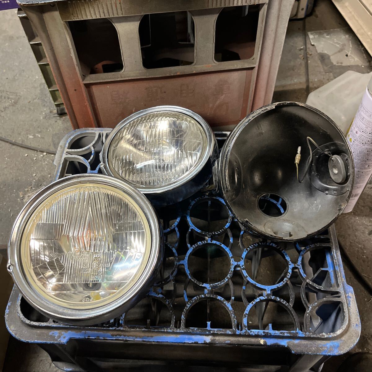 カワサキKH250、KH400用ヘッドライト中古