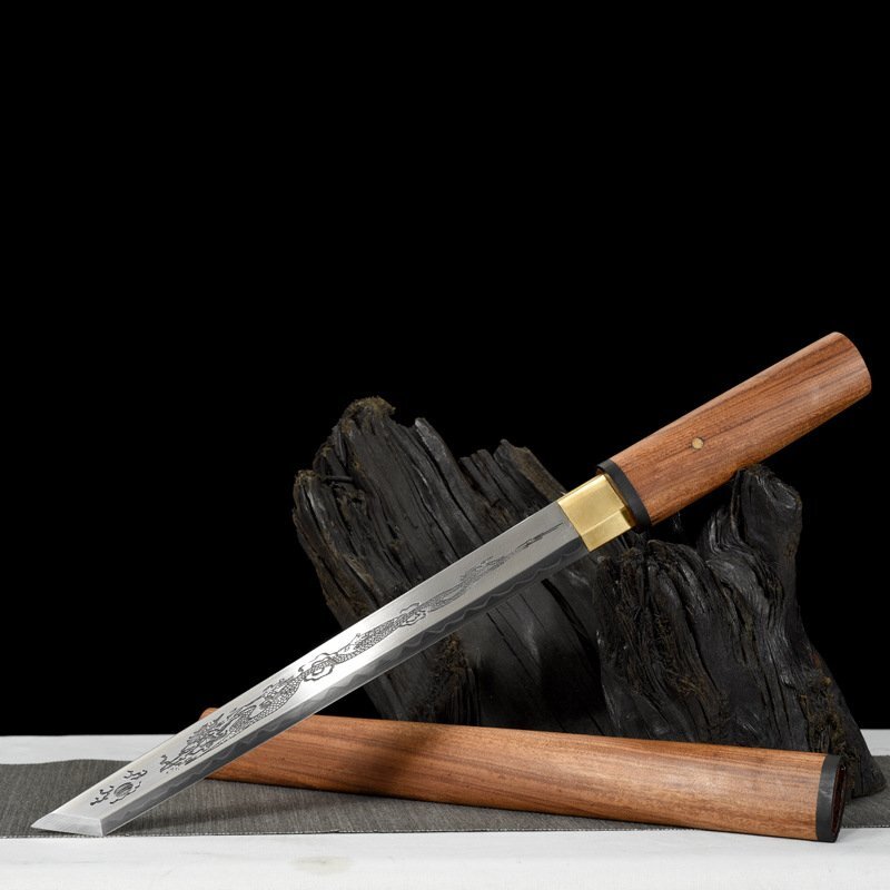 木製和式短刀 サバイバルナイフ 日本刀 鋼製 薪割り アウトドア