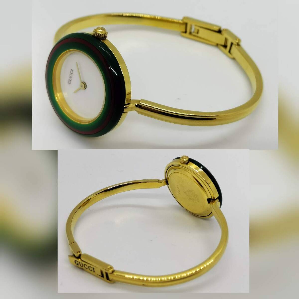 D8523） GUCCI グッチ 11/12.2 チェンジベゼル ベゼル11色 QZ