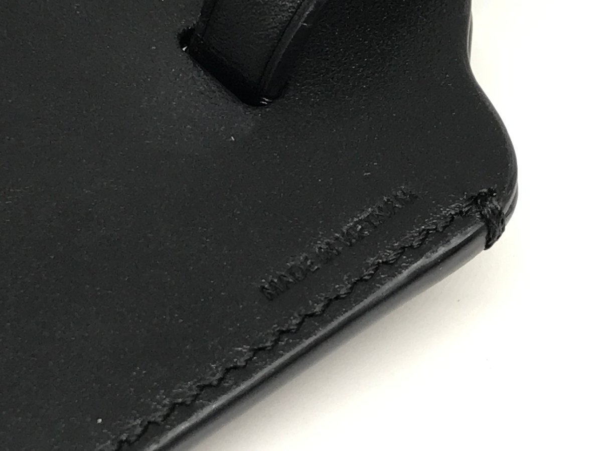 ■【YS-1】 コーチ COACH バッグチャーム ■ レザー 黒 フクロウ 全長14,2cm 【同梱可能商品】K■