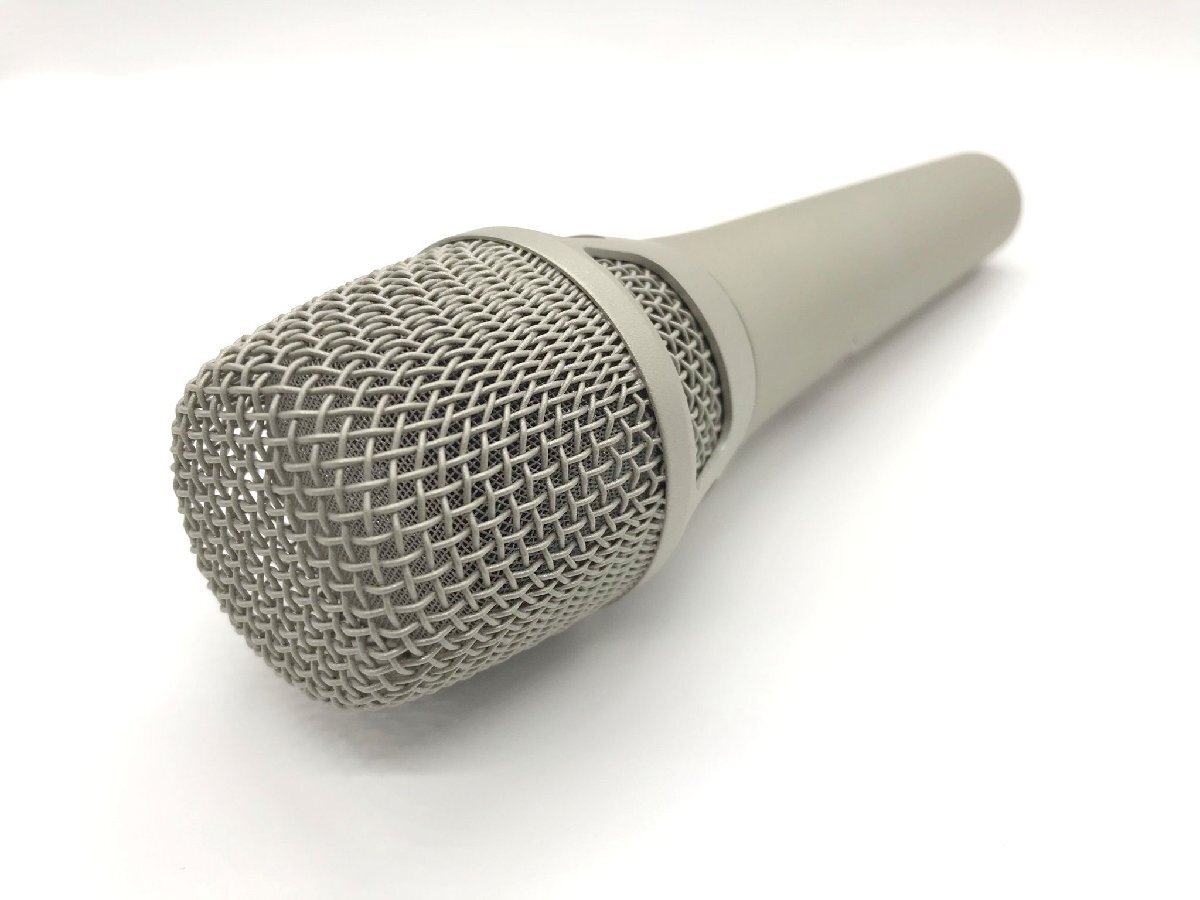 #[YS-1M] не использовался #noi man NEUMANN # KM105 конденсаторный микрофон общая длина 17.8cm # серый серый серия место хранения с футляром [ включение в покупку возможность товар ]#D