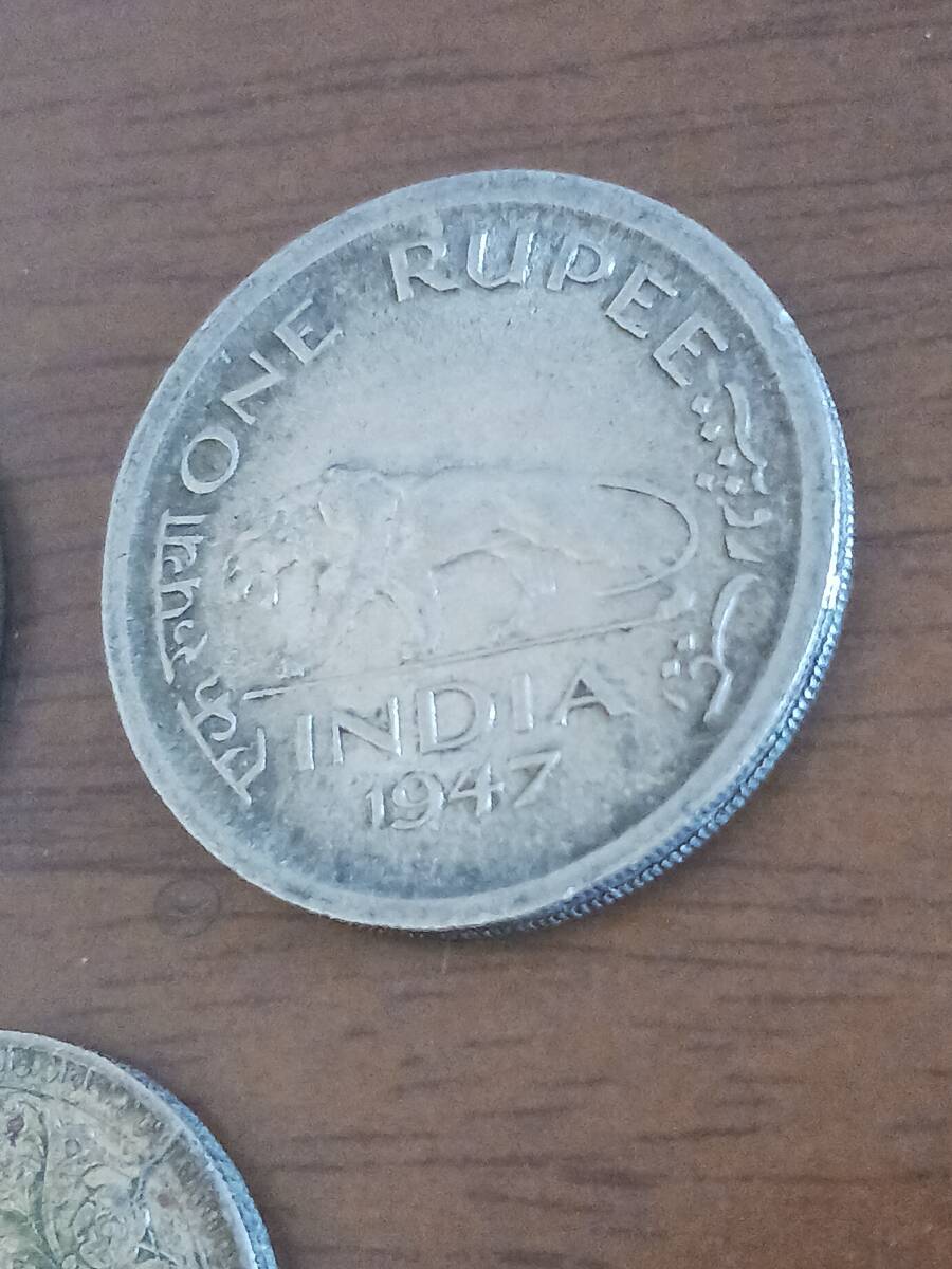 ★英国領インド★GEORGE VI・ジョージⅥ世★RUPEE銀貨1944年他計3枚★_画像3