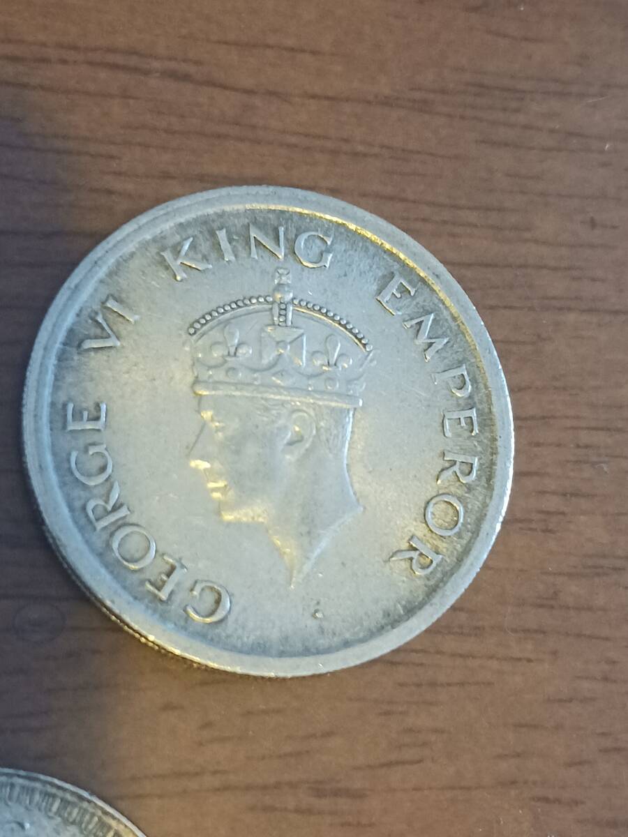 ★英国領インド★GEORGE VI・ジョージⅥ世★RUPEE銀貨1944年他計3枚★_画像7
