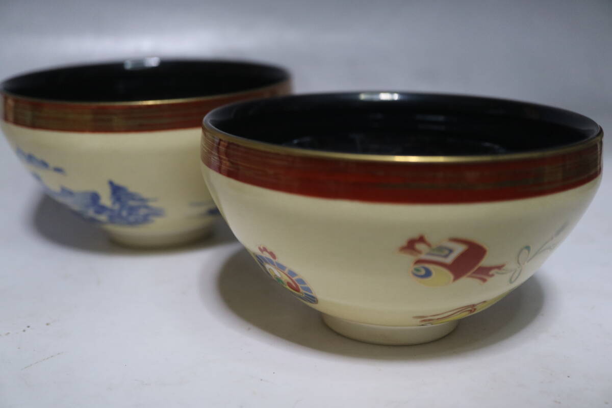 茶道具 抹茶茶碗 抹茶碗 茶碗 2客_画像1