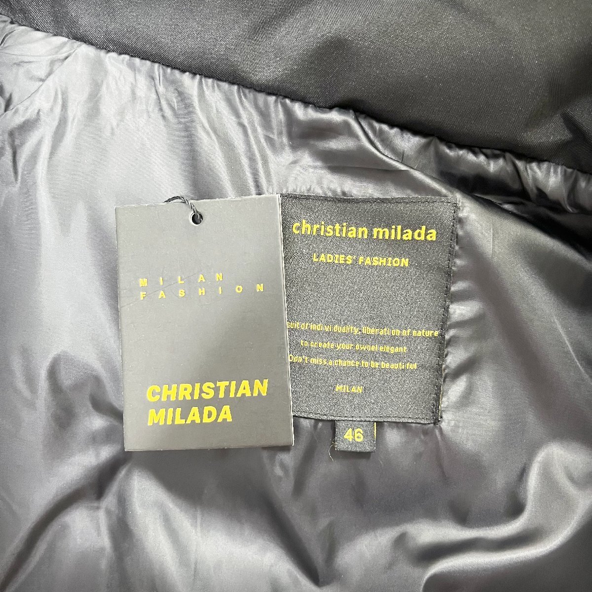 ★★定価8萬(wàn)★christian milada?ミラノ発?ダウンジャケット★ダックダウン90％ 肉厚 保溫 撥水 無(wú)地 マウンテンパーカ アウター 2XL/52