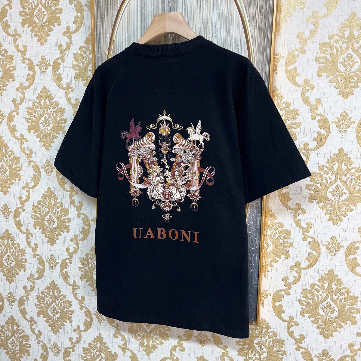 絶賛EU制＆定価2萬◆UABONI*Paris*半袖 Tシャツ*フランス*パリ発◆上品 コットン100％ 通気 柔らかい カットソー ストリート 夏服 Ｍ