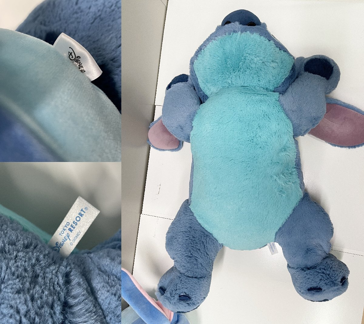 スティッチ 寝そべり 抱き枕ぬいぐるみ ○ディズニー スティッチ ぬいぐるみ フェイスクッション