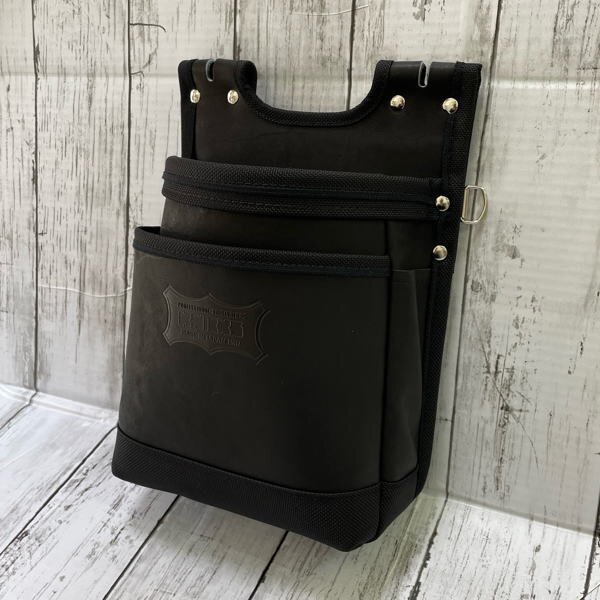 新品 ニックス グローブ革建筑用2段腰袋(バリスティックナイロン補強仕上げ) KGB-201BA KNICKS
