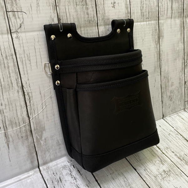 新品 ニックス グローブ革建筑用2段腰袋(バリスティックナイロン補強仕上げ) KGB-201BA KNICKS