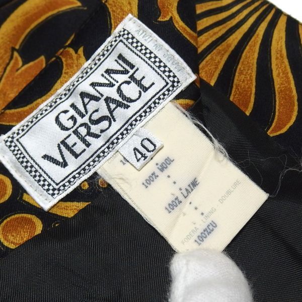 美品★GIANNI VERSACE 総柄 スカート ヴィンテージ ジャンニ?ヴェルサーチ サイズ40★