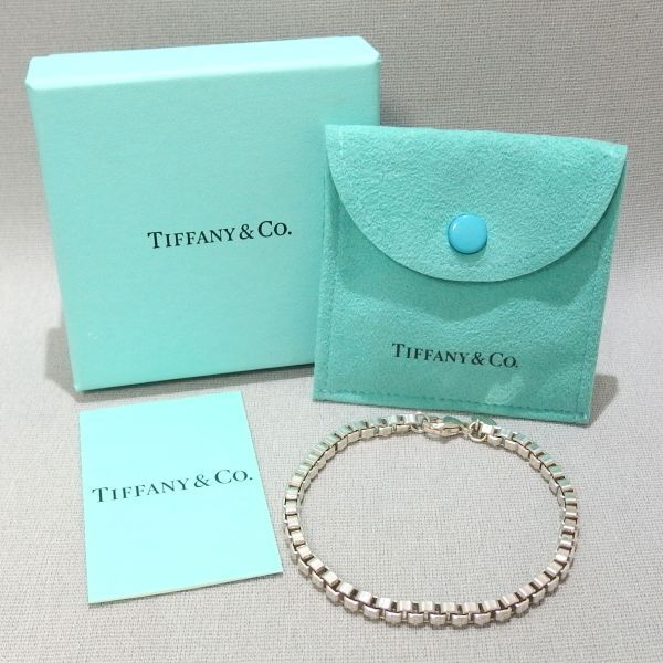 良品★付屬多數(shù) TIFFANY&Co ベネチアン ブレスレット 925 シルバー SV925 ティファニー★