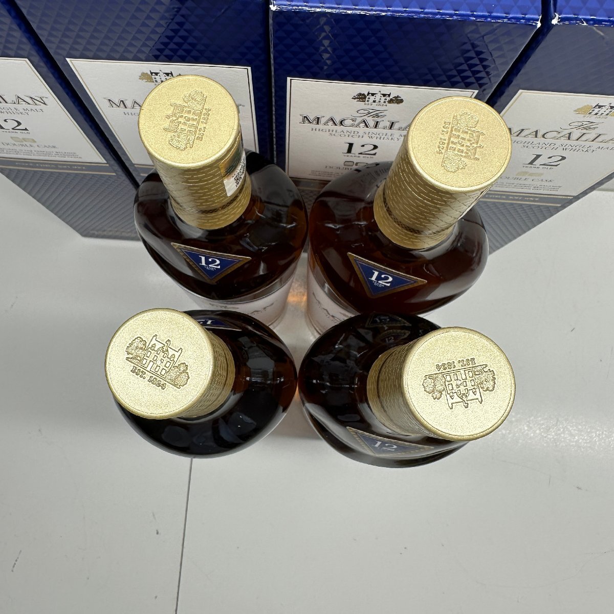 【保管品】 Macallan マッカラン 12年 4本セット ダブルカスク ハイランド 700ml 40％ 箱付き 未開栓 スコッチ ウイスキー シングルモルト