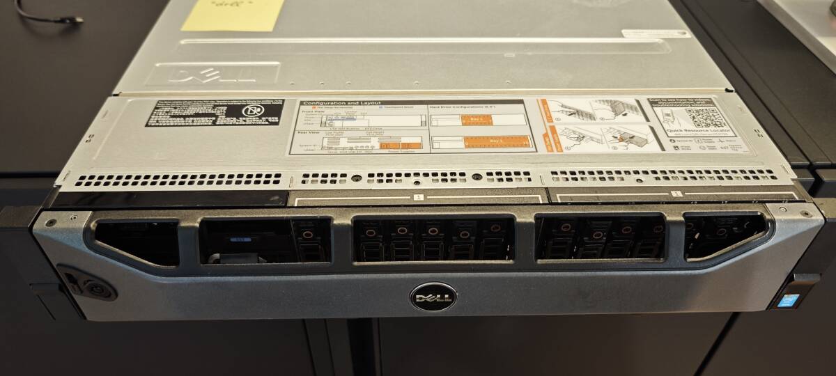 Dell R730 PowerEdge, 2x Xeon E5-2630 2.4GHz 6 Cores, 16GB, 2x300GB 10K SAS 動作確認