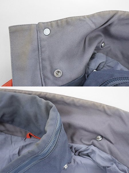 LOUIS VUITTON ◆ ダック地 マウンテンパーカー オレンジ サイズ46 (フード収納) LVロゴ ジャケット ハーフコート 伊制 ルイヴィトン ◆ZZ1
