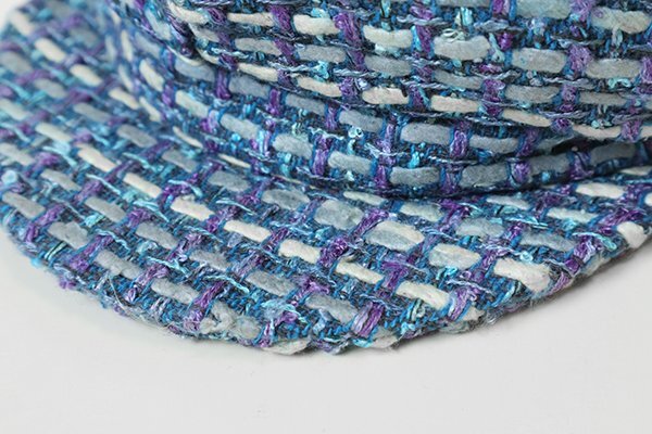 ♪送料無料 BARNEYS NEW YORK ◆ ツイード キャスケット 帽子 ブルー シルク混 バーニーズニューヨーク◆GG12_画像5